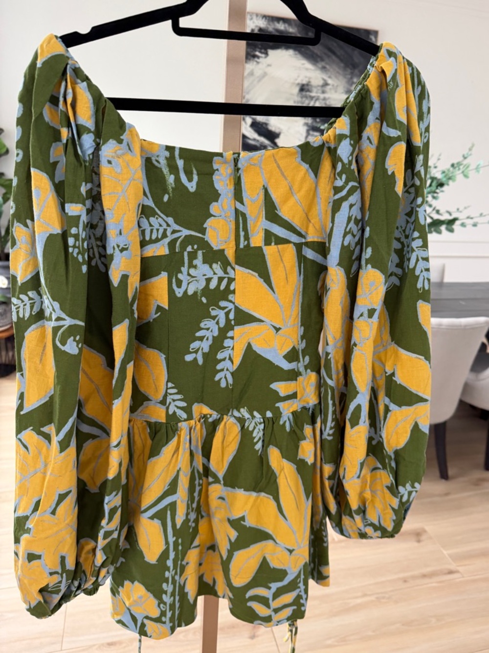 This item is a FARM RIO Lace-up floral-print linen-blend mini dress - Picture 9 of 13